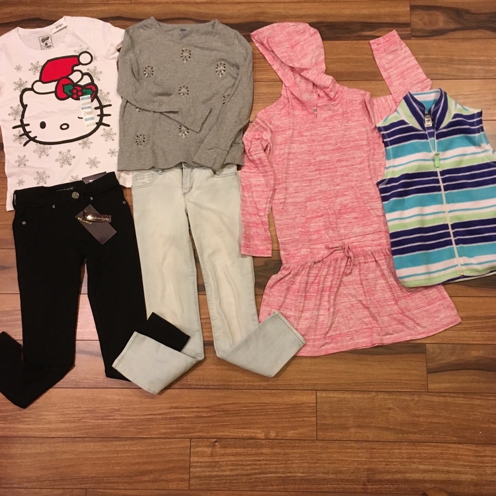 💜Girls size 7/8 tops, vest and pants. Some NWT